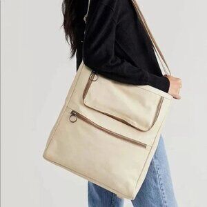 Free People We The Free Icon Tote in Faded Khaki Tote Backpack
